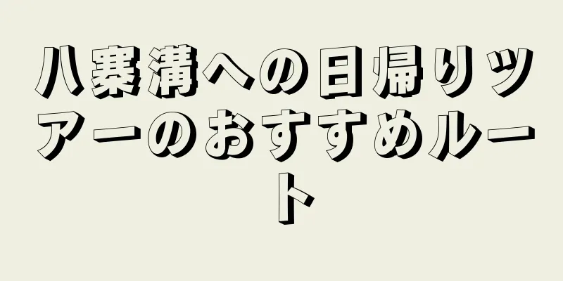 八寨溝への日帰りツアーのおすすめルート