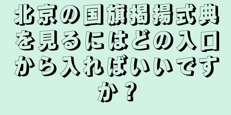 北京の国旗掲揚式典を見るにはどの入口から入ればいいですか？