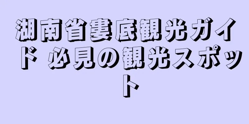 湖南省婁底観光ガイド 必見の観光スポット