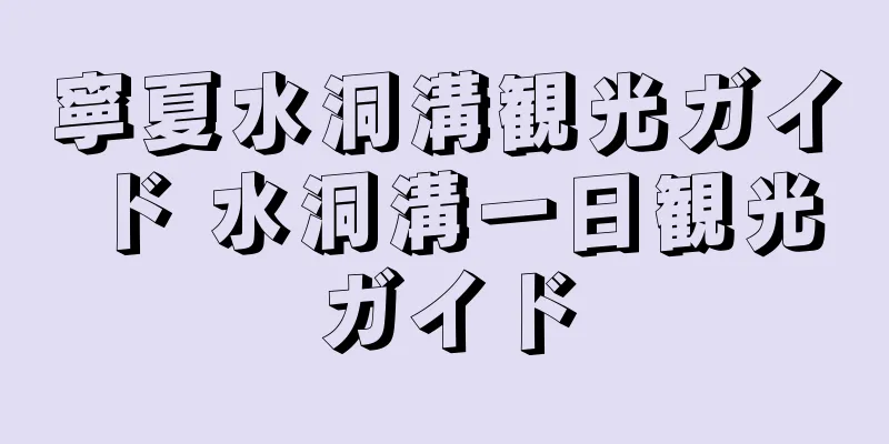 寧夏水洞溝観光ガイド 水洞溝一日観光ガイド