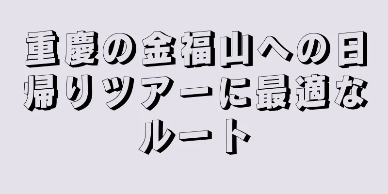 重慶の金福山への日帰りツアーに最適なルート