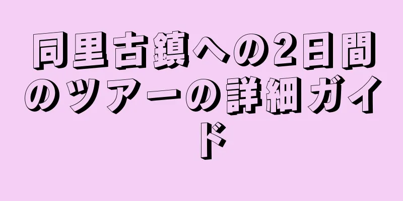 同里古鎮への2日間のツアーの詳細ガイド