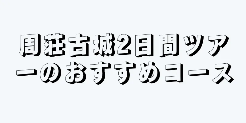 周荘古城2日間ツアーのおすすめコース
