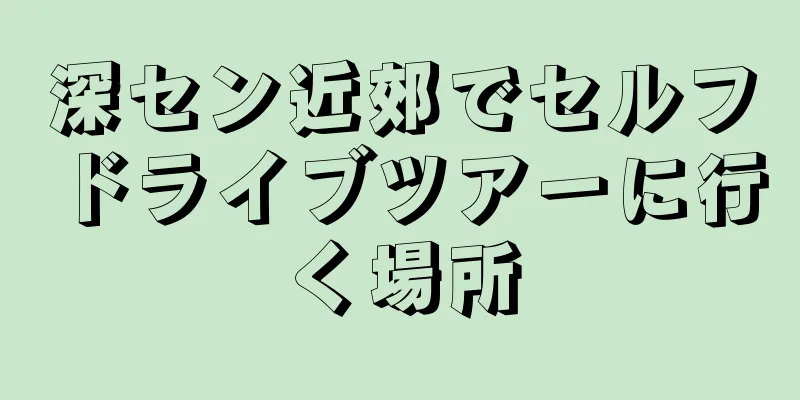 深セン近郊でセルフドライブツアーに行く場所