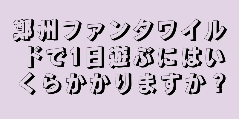 鄭州ファンタワイルドで1日遊ぶにはいくらかかりますか？