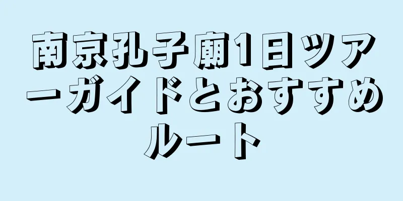 南京孔子廟1日ツアーガイドとおすすめルート
