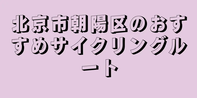 北京市朝陽区のおすすめサイクリングルート