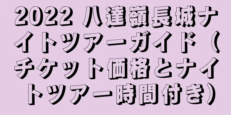 2022 八達嶺長城ナイトツアーガイド（チケット価格とナイトツアー時間付き）