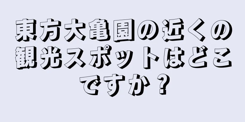東方大亀園の近くの観光スポットはどこですか？
