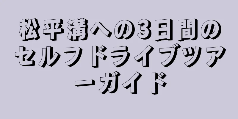 松平溝への3日間のセルフドライブツアーガイド