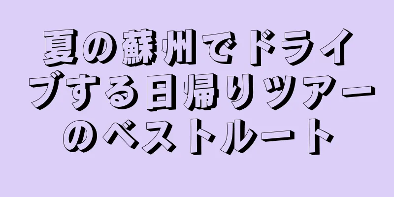 夏の蘇州でドライブする日帰りツアーのベストルート