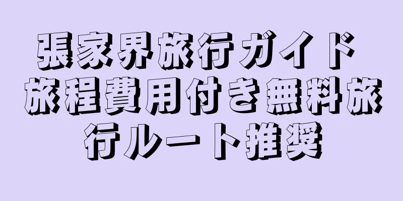 張家界旅行ガイド 旅程費用付き無料旅行ルート推奨