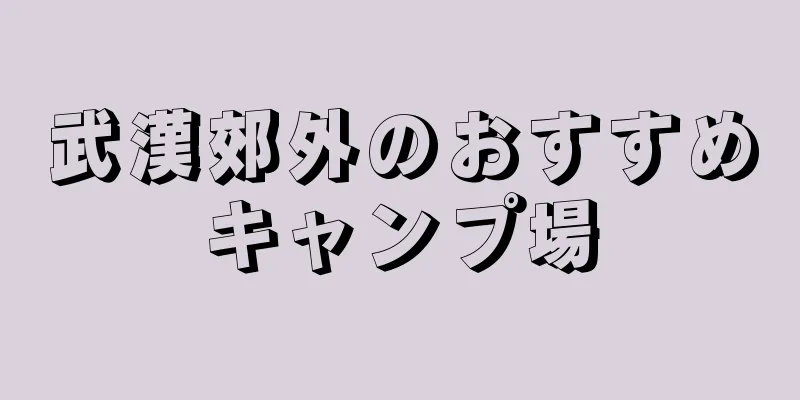 武漢郊外のおすすめキャンプ場