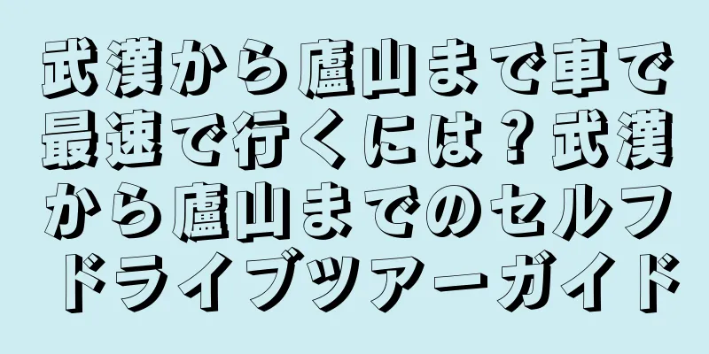 武漢から廬山まで車で最速で行くには？武漢から廬山までのセルフドライブツアーガイド