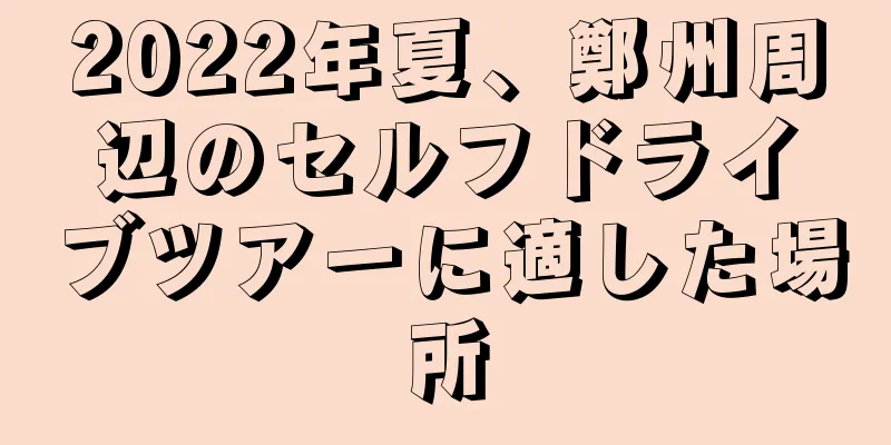 2022年夏、鄭州周辺のセルフドライブツアーに適した場所