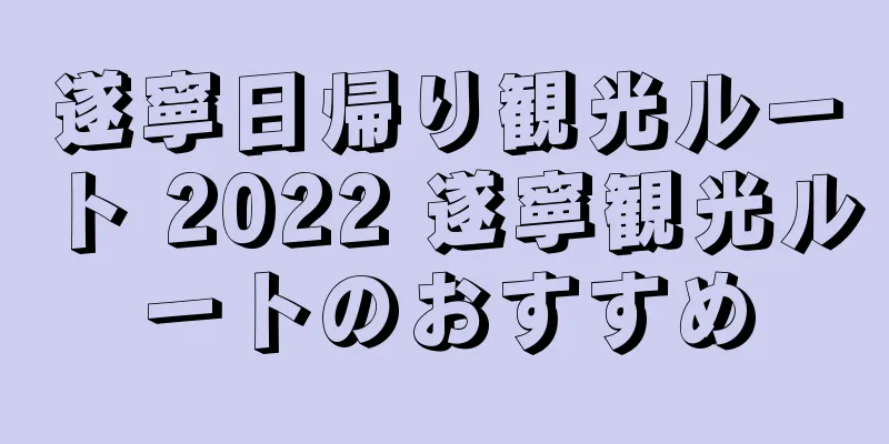 遂寧日帰り観光ルート 2022 遂寧観光ルートのおすすめ