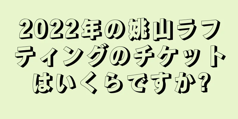 2022年の姚山ラフティングのチケットはいくらですか?