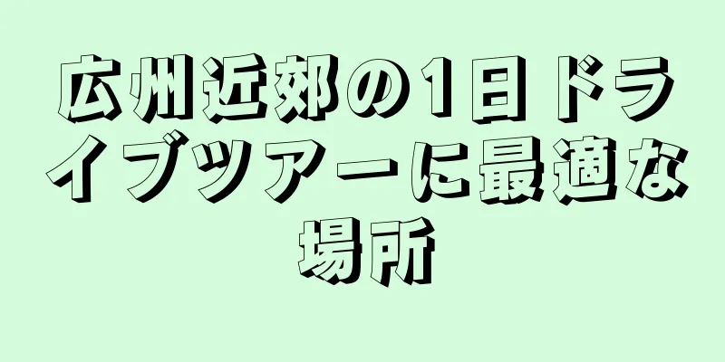 広州近郊の1日ドライブツアーに最適な場所