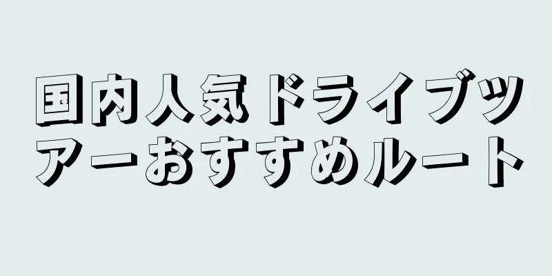 国内人気ドライブツアーおすすめルート
