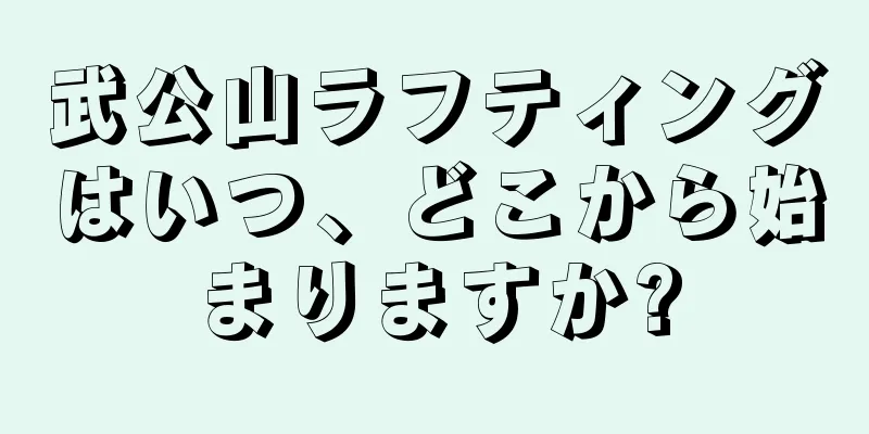 武公山ラフティングはいつ、どこから始まりますか?