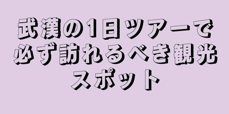 武漢の1日ツアーで必ず訪れるべき観光スポット