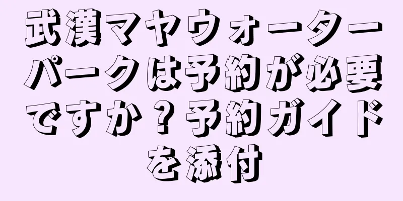 武漢マヤウォーターパークは予約が必要ですか？予約ガイドを添付