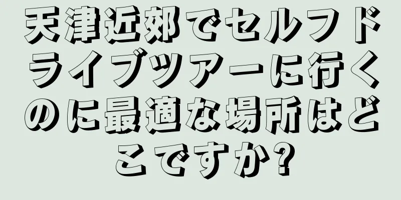 天津近郊でセルフドライブツアーに行くのに最適な場所はどこですか?