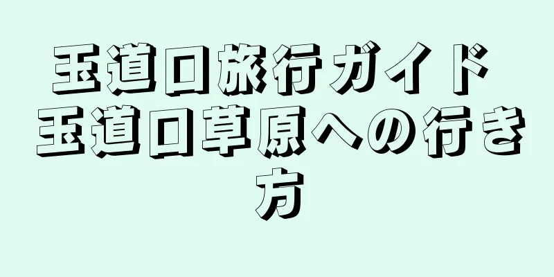 玉道口旅行ガイド 玉道口草原への行き方