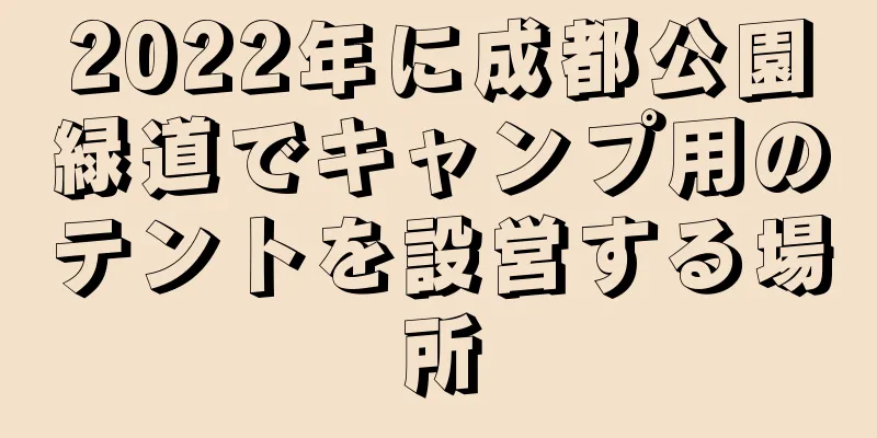 2022年に成都公園緑道でキャンプ用のテントを設営する場所
