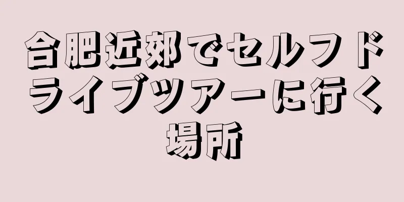 合肥近郊でセルフドライブツアーに行く場所