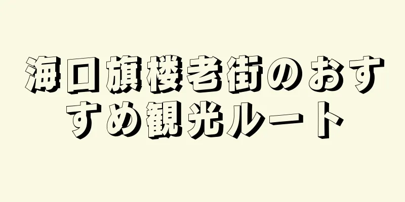 海口旗楼老街のおすすめ観光ルート