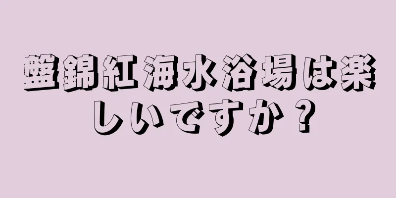 盤錦紅海水浴場は楽しいですか？