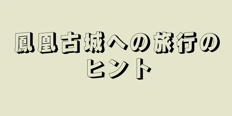 鳳凰古城への旅行のヒント