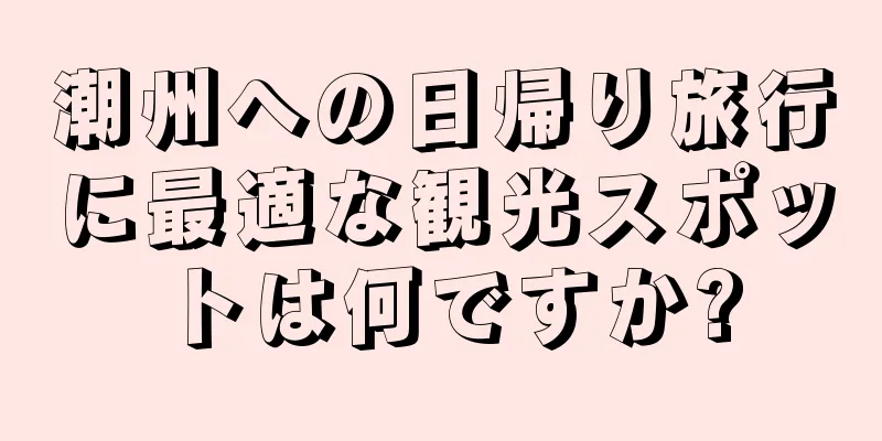 潮州への日帰り旅行に最適な観光スポットは何ですか?