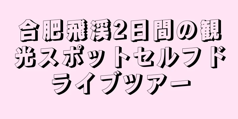 合肥飛渓2日間の観光スポットセルフドライブツアー