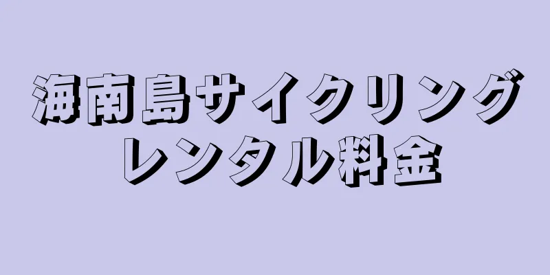 海南島サイクリングレンタル料金