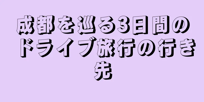 成都を巡る3日間のドライブ旅行の行き先