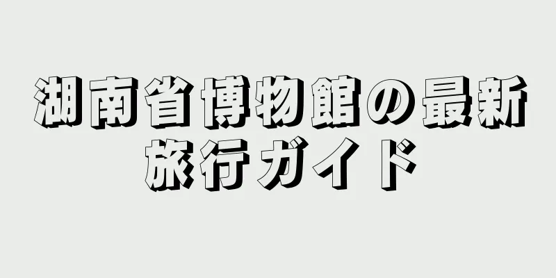 湖南省博物館の最新旅行ガイド