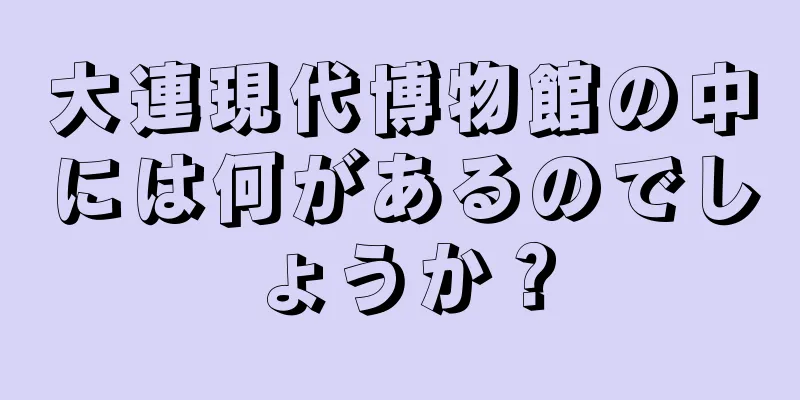 大連現代博物館の中には何があるのでしょうか？