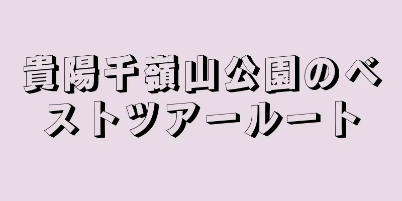 貴陽千嶺山公園のベストツアールート