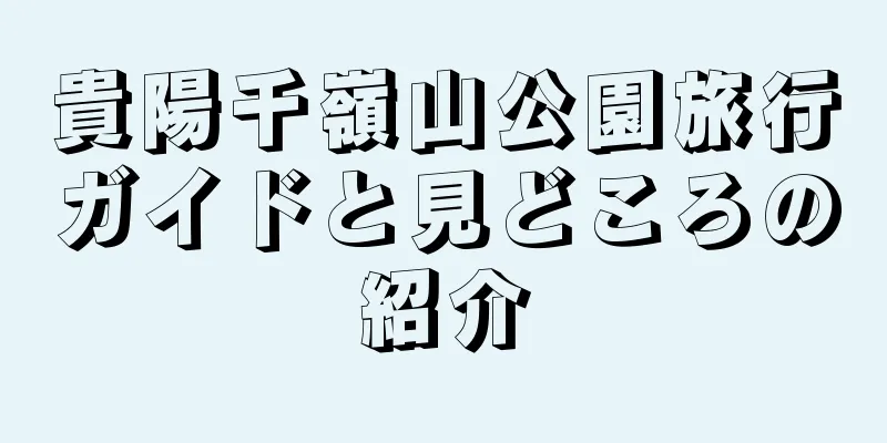 貴陽千嶺山公園旅行ガイドと見どころの紹介