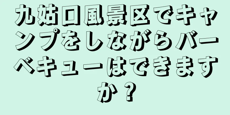 九姑口風景区でキャンプをしながらバーベキューはできますか？