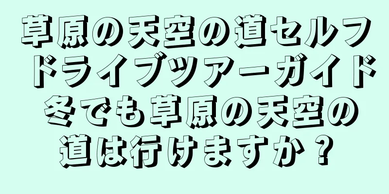 草原の天空の道セルフドライブツアーガイド 冬でも草原の天空の道は行けますか？
