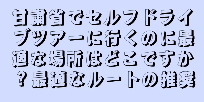 甘粛省でセルフドライブツアーに行くのに最適な場所はどこですか？最適なルートの推奨