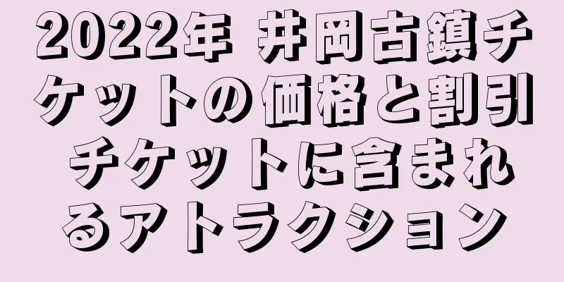 2022年 井岡古鎮チケットの価格と割引 チケットに含まれるアトラクション