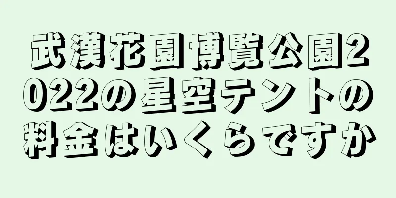 武漢花園博覧公園2022の星空テントの料金はいくらですか