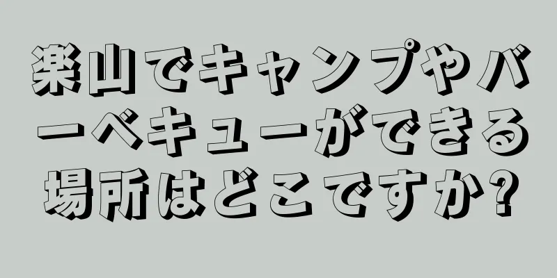 楽山でキャンプやバーベキューができる場所はどこですか?