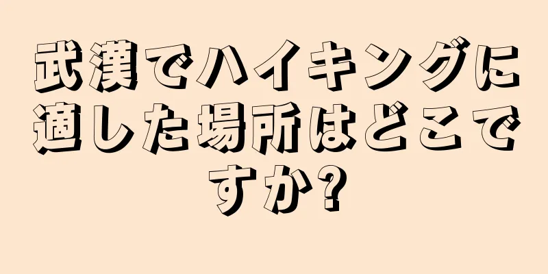 武漢でハイキングに適した場所はどこですか?