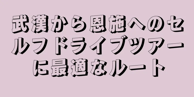 武漢から恩施へのセルフドライブツアーに最適なルート