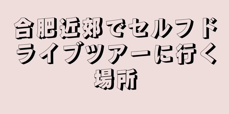 合肥近郊でセルフドライブツアーに行く場所